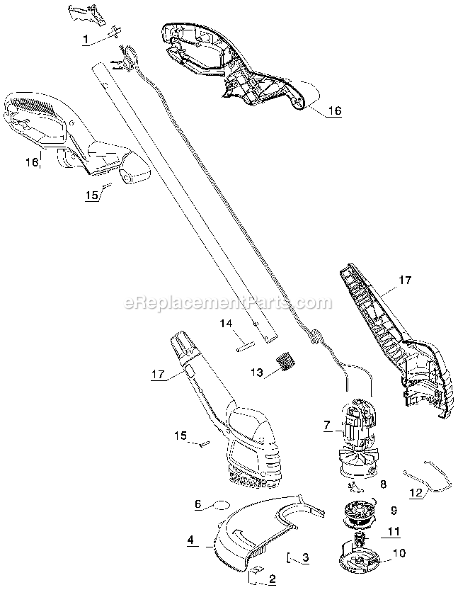 Black and Decker ST7700 (Type 1) 13 String Trimmer Power Tool Page A Diagram